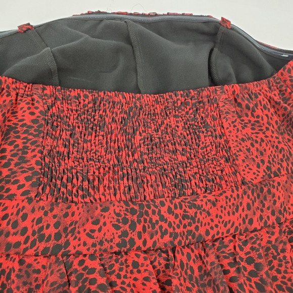 Lane Bryant Red & Black Print Strapless Top - Picture 3 of 4